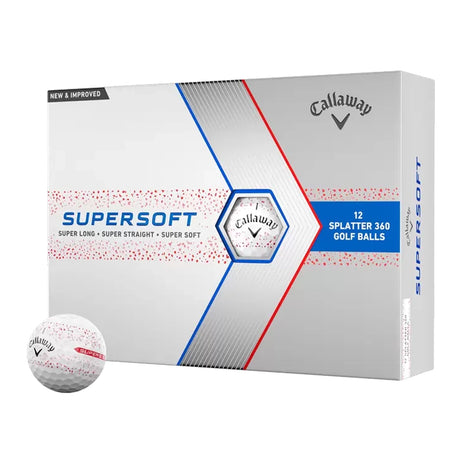 Callaway Supersoft Splatter Golf Balls - Red