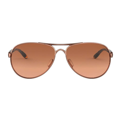 Oakley Women's Feedback Sunglasses - Rose Gold/VR50 Brown Gradient