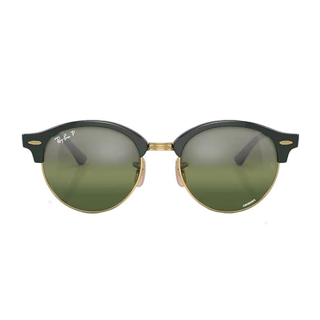 Ray-Ban Clubround Chromance - Polished Green on Gold/Green Polarized